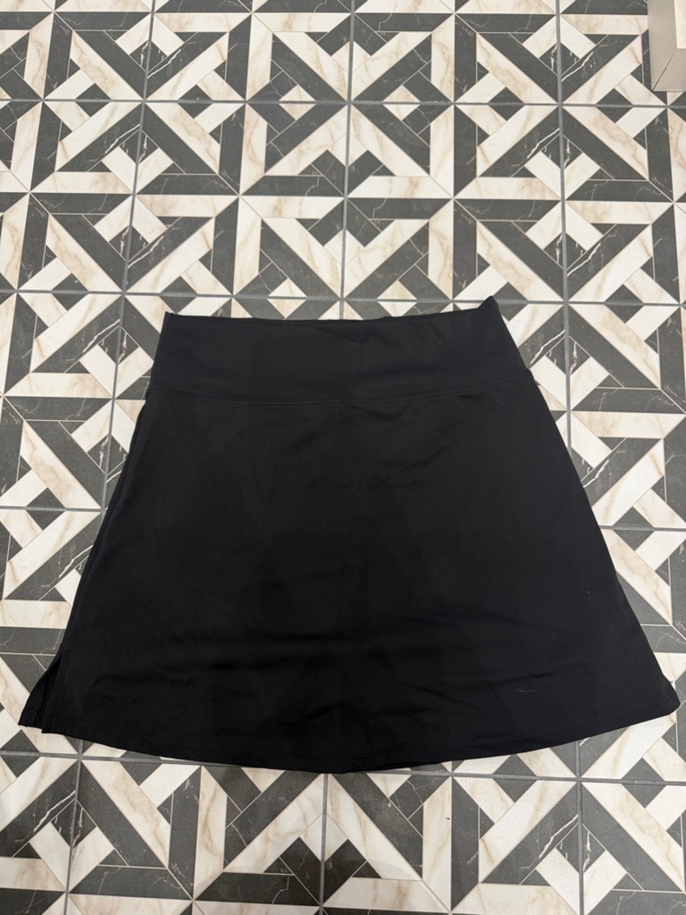 Classic Black spandex A-Line Women's Skort